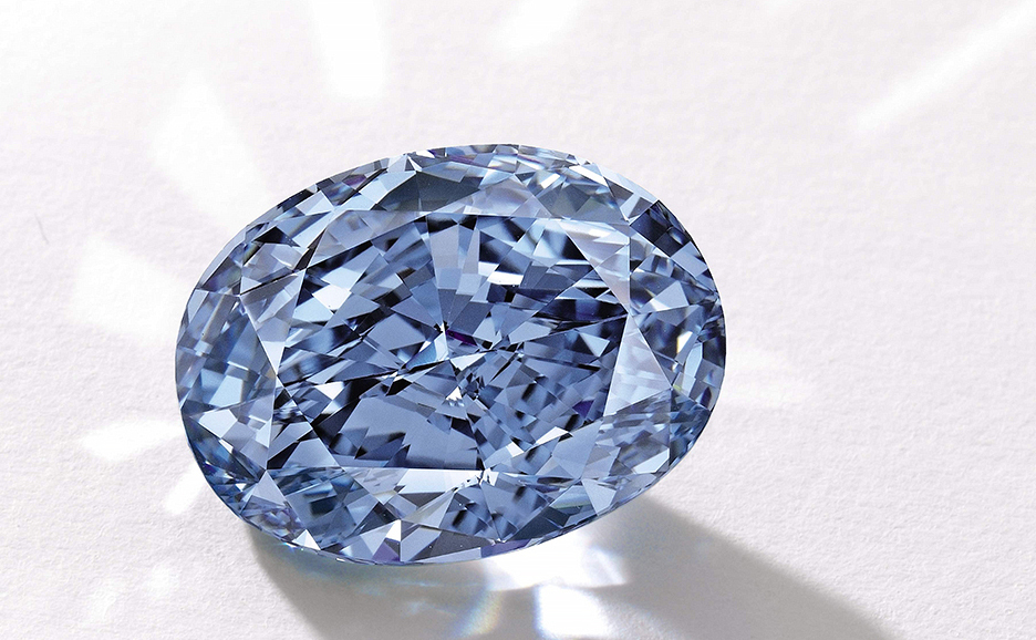 10.1克拉蓝钻拍卖3200万美元 身世传奇